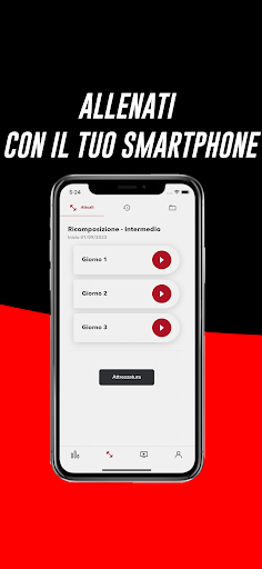 Android application Miletto Coaching screenshort