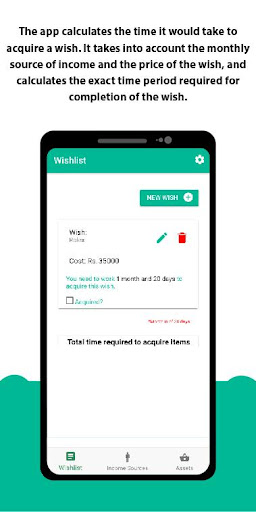 Wishlist - Track Goals Screen 2