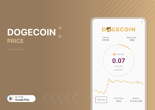 Android application Dogecoin price screenshort