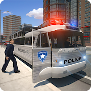 Police bus prison transport 3D app icon
