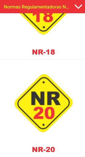 Android application Normas Regulamentadoras NR's screenshort