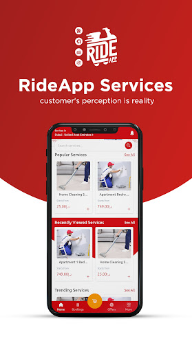 RideApp Services Screen 3