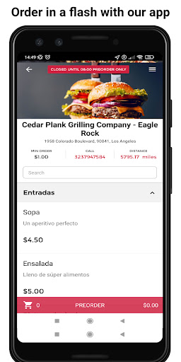 Android application Cedar Plank Grilling Company screenshort