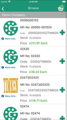 Godiva Bearings Screen 3