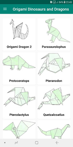 Android application Origami Dinosaur & Dragon screenshort