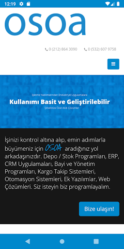 Android application Osoa Mobil screenshort