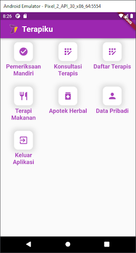 Android application Terapiku screenshort