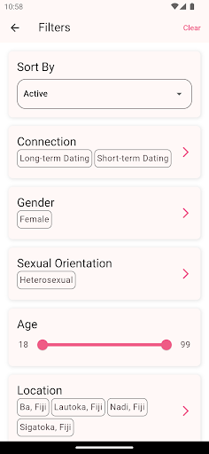 hello! Fiji Dating Screen 3
