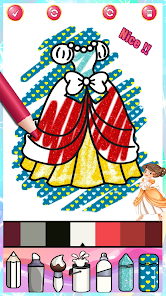 Dresses Glitter Coloring Game 2 APK + Mod (Free purchase) for Android