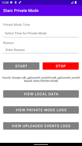 Android application Starc screenshort