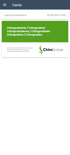 Android application ChiroCH screenshort