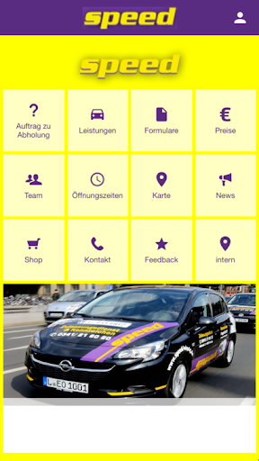 Android application Speedzulassung screenshort