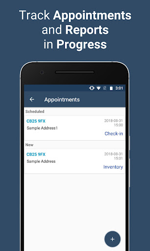 Android application Reports2Go screenshort