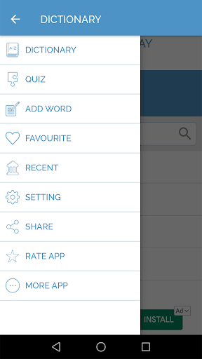 Farsi English Dictionary Screen 3
