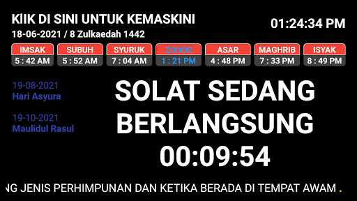 Prayer Times For TV Screen 3