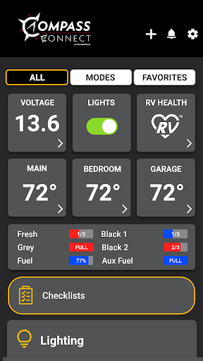 Android application Grand Design Compass Connect screenshort