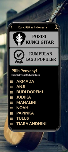 Android application Kunci Gitar Lagu Indonesia screenshort
