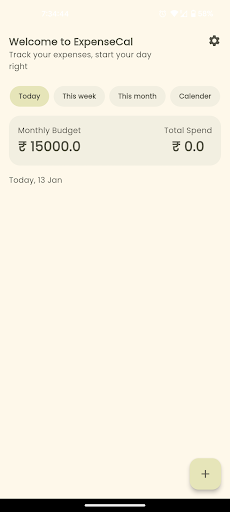 Android application ExpenseCal - Expense Tracker screenshort
