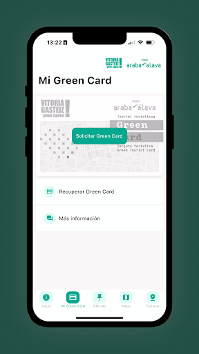 Green Tourist Card Screen 2