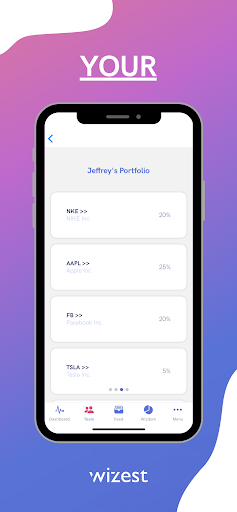 Wizest–Invest with Experts Screen 2