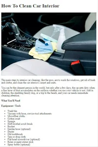 How to Clean a Car Interior