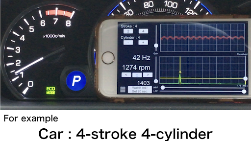Android application Engine Sound Analyzer:RPM Calc screenshort