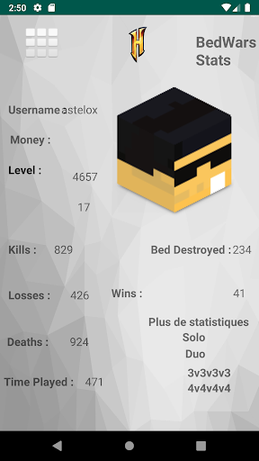 HypixelStats Screen 2