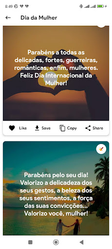 Mensagem do dia da Mulher