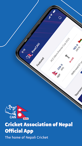 Android application Cricket Association of Nepal screenshort
