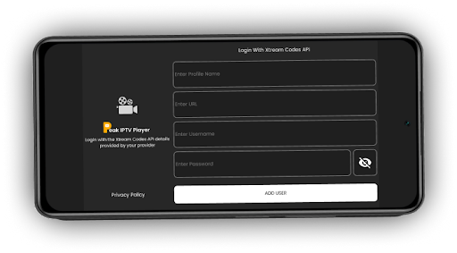 Android application Peak IPTV Player screenshort