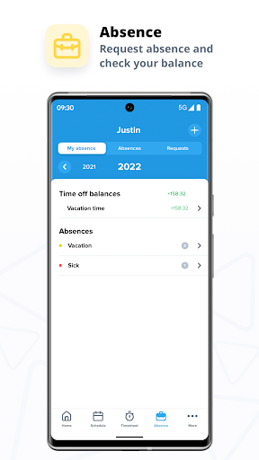 Screenshot of Shiftbase