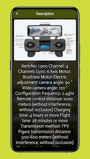 Drone L900 Guide Screen 3