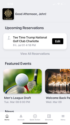 Trump Golf Charlotte Screen 2