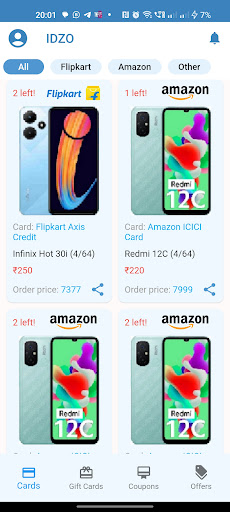 Android application IDZO - Earn from Cards screenshort