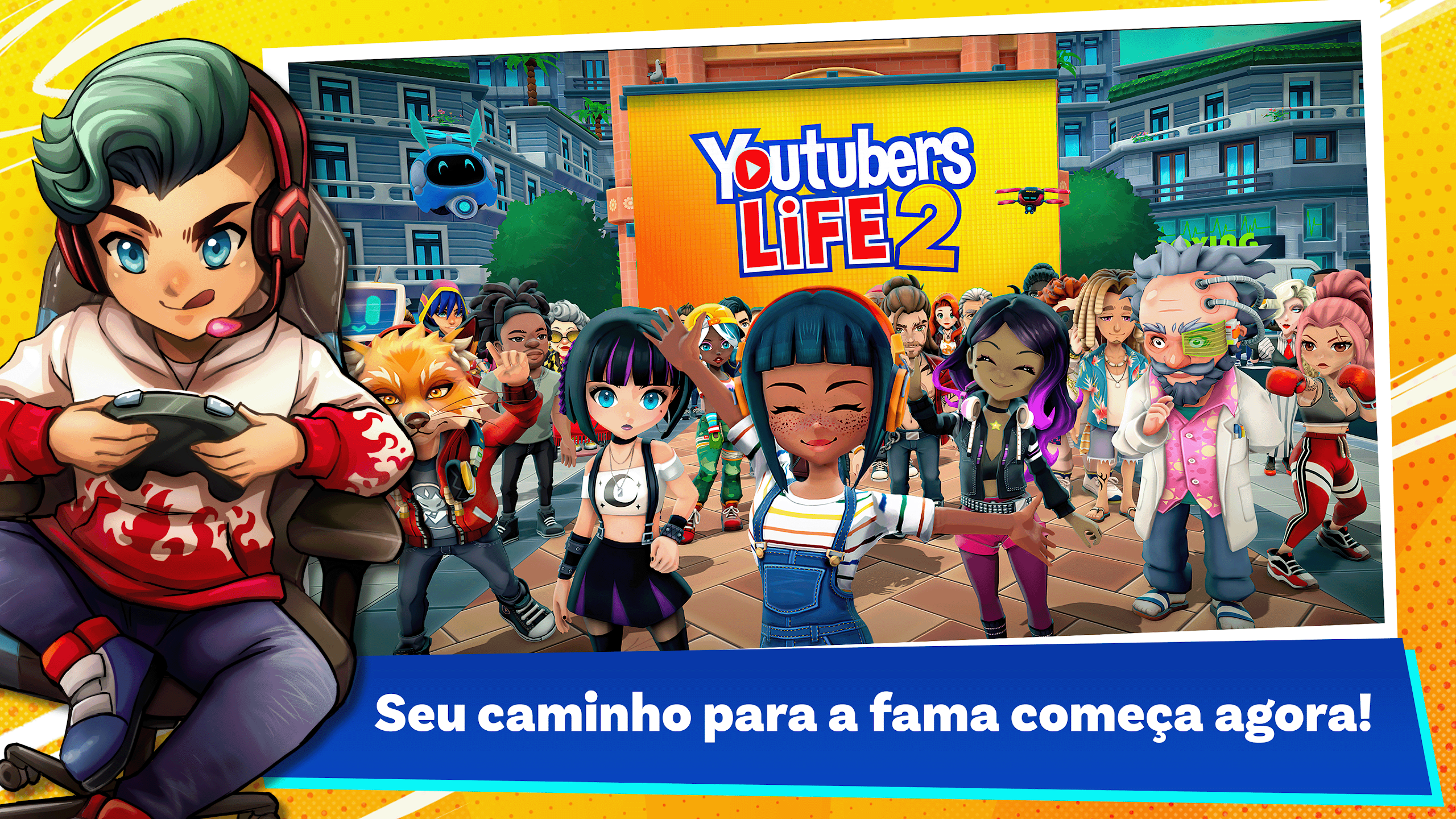 Baixar Youtubers Life 2 dinheiro infinito mediafire 2023