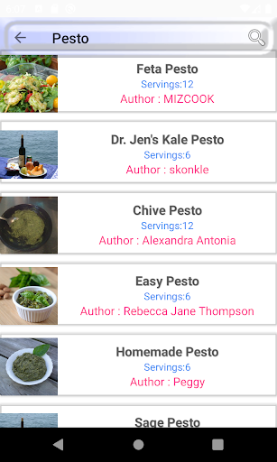 Pesto Sauce recipe Screen 3