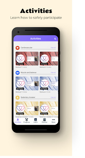 Android application CareFit screenshort