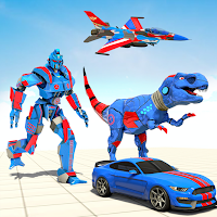 Dino Robot Car Transform - Flying Jet Robot Games
