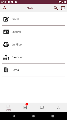 Android application Integra Asesores screenshort
