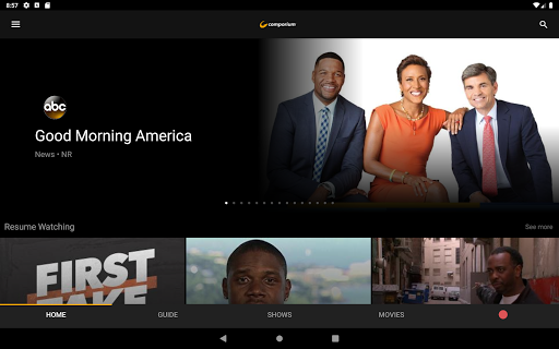 Screenshot of Comporium Stream TV