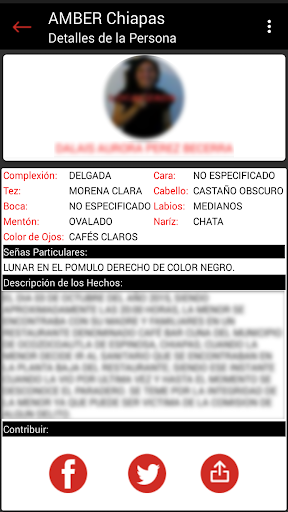 Alerta AMBER Chiapas Screen 3