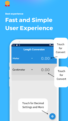 Android application Length Converter - inch,cm,mil screenshort