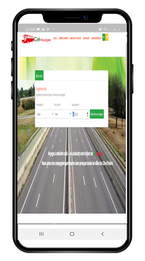 Android application CELVOYAGES screenshort