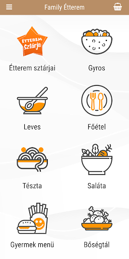 Android application Family Étterem screenshort