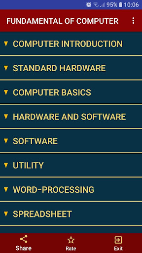 Android application Fundamentals of Computer screenshort
