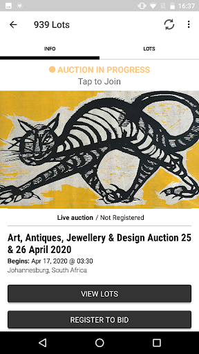 Russell Kaplan Auctioneers Screen 2