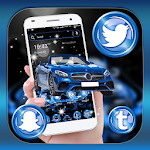 Cover Image of Download Blue Car Launcher Theme  APK