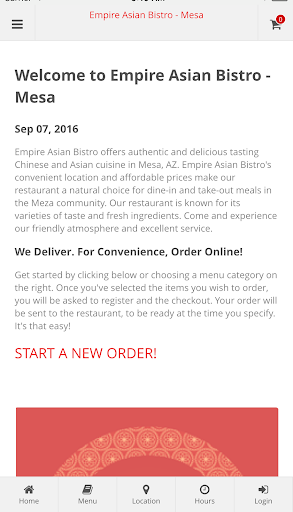 Android application Empire Asian Bistro Mesa screenshort