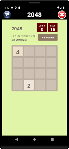 2048 game Screen 2