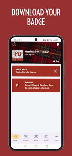 Android application Milano Unica screenshort